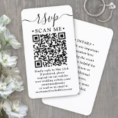 Scan ME RSVP & Details QR Code Verticale bruiloft Informatiekaartje