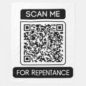 Scan me voor berouw QR code Fleece Deken (Voorkant)