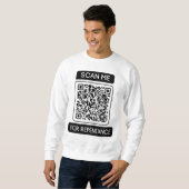 Scan me voor berouw QR code Mannen Trui (Voorkant volledig)