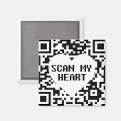 Scan mijn hart T-Shirt Magneet (Voorkant / Achterkant)