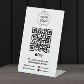 Scan om Apple Pay QR-code te betalen Reclamebord Met Voetstuk