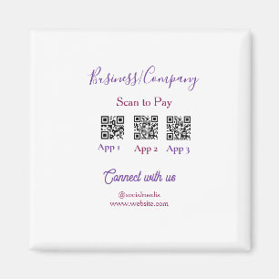 Scan om bedrijfslogo Q R-code social media te beta Magneet