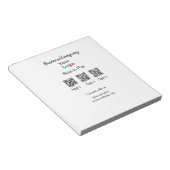 Scan om bedrijfslogo Q R-code social media te beta Notitieblok (Schuin)