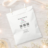 Scan om bedrijfslogo Q R-code sociale media te bet Bedankzakje (Geknipt)