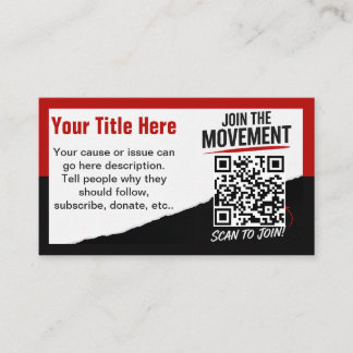 Scan om Beweging QR Code Ontwerp Sjabloon toe te t Visitekaartje