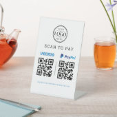 Scan Om QR-code Betaalbord Reclamebord Met Voetstuk (Insitu)