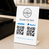 Scan Om QR-code Betaalbord Reclamebord Met Voetstuk
