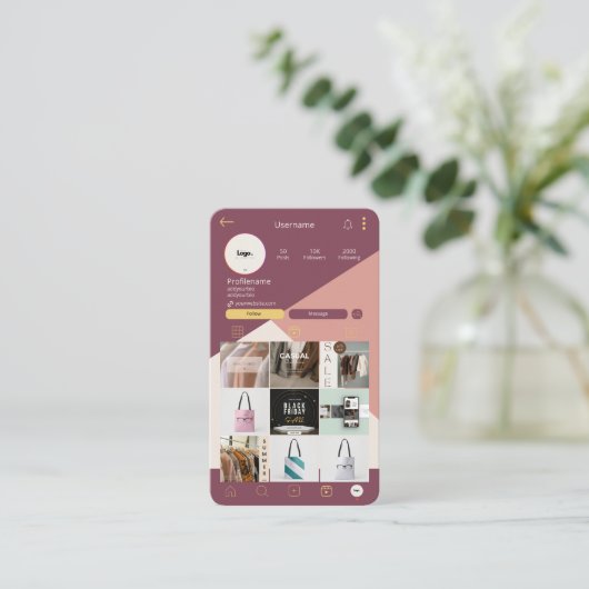 Scan om QR Code Logo Insta Visitekaartje aan te sl (Staand voorkant)