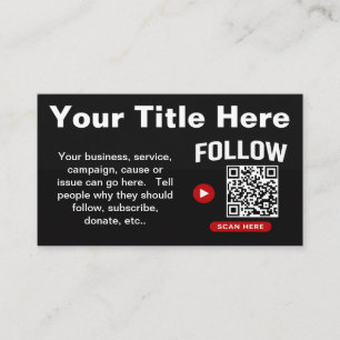 Scan om QR-code-ontwerp sjabloon te volgen Visitekaartje