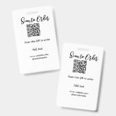 Scan om QR-code te bestellen, website e-mail toevo Badge (Voor- en achterkant)