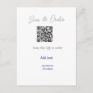 Scan om QR-code te bestellen, website e-mail toevo Briefkaart