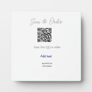 Scan om QR-code te bestellen, website e-mail toevo Fotoplaat