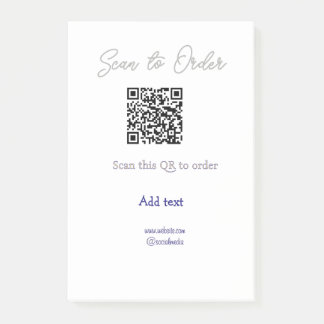 Scan om QR-code te bestellen, website e-mail toevo Post-it® Notes