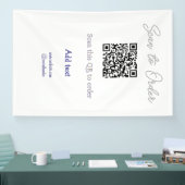 Scan om QR-code te bestellen, website e-mail toevo Spandoek (Beurs)
