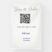 Scan om QR-code te bestellen, website e-mail toevo Spandoek (Verticaal)