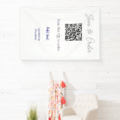 Scan om QR-code te bestellen, website e-mail toevo Spandoek (Insitu)