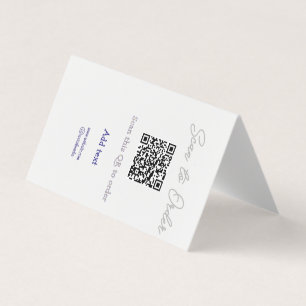 Scan om QR-code te bestellen, website e-mail toevo Visitekaartjes