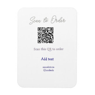 Scan om QR-code te bestellen website e-mail toevoe Magneet