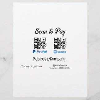 Scan om QR-code te betalen PayPal Venmo voeg uw we Briefhoofd