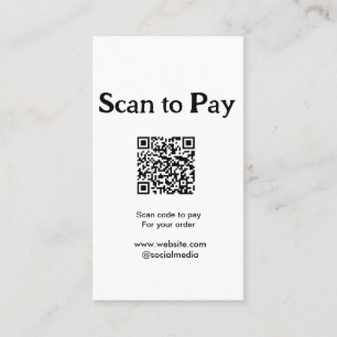 Scan om QR-code voor bestelling toe te voegen aan Visitekaartje