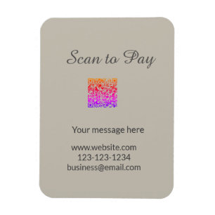 scan om te betalen QR-logo website e-mail bedrijf Magneet