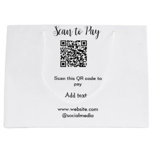 Scan om te betalen scan QR-code voeg website e-mai Groot Cadeauzakje