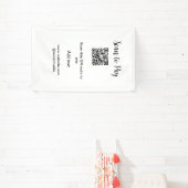 Scan om te betalen scan QR-code voeg website e-mai Spandoek (Insitu)