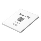 Scan om te betalen voor bestelling QR-code website Notitieblok (Gedraaid)