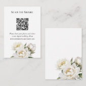 Scan om trouwfoto's en video's QR-code te delen Informatiekaartje (Voorkant / Achterkant)