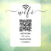 Scan om Wifi Netwerk QR Code Minimalist te verbind Raamsticker (Vel 3)