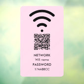 Scan om Wifi-netwerk QR-code te verbinden Modern R Raamsticker (Vel 3)