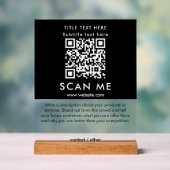 Scan promotionnel Me QR Code noir et blanc affaire (Neutre)