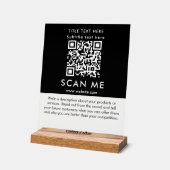 Scan promotionnel Me QR Code noir et blanc affaire (Angle)