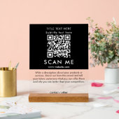 Scan promotionnel Me QR Code noir et blanc affaire (Mariage)