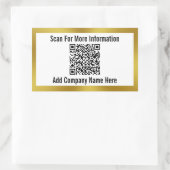 Scan QR Code Bedrijfsnaam Bedrijfsnaam Sjabloon Rechthoekige Sticker (Tas)