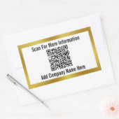 Scan QR Code Bedrijfsnaam Bedrijfsnaam Sjabloon Rechthoekige Sticker (Envelop)