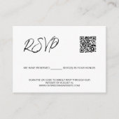 SCAN QR-code bruiloft website Gereserveerde plaats Informatiekaartje (Voorkant)