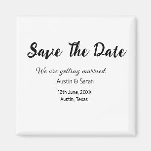 Scan QR-code datum opslaan trouwwebsite moderne te Magneet