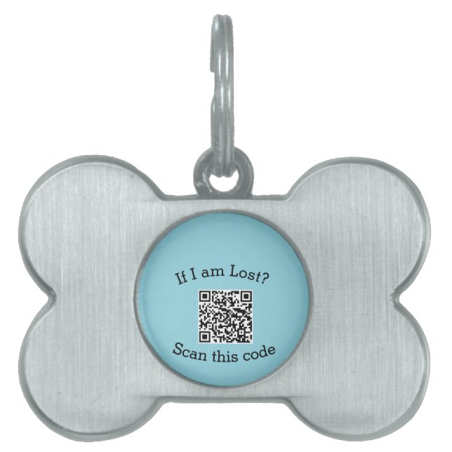 Scan QR-code gevonden heb mij code huisdier Huisdieren Naamplaatje (voorkant)