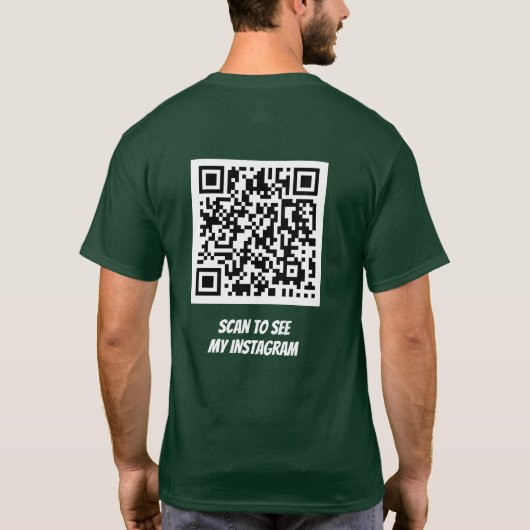 Scan QR Code Instagram, Twitter, Facebook T-shirt (Achterkant)