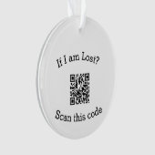 Scan QR code lost found me code pet  Ornament (voorkant)