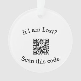 Scan QR code lost found me code pet  Ornament