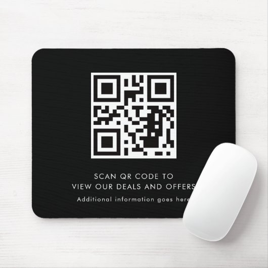 Scan QR Code Modern Promotional Business Muismat (Met muis)