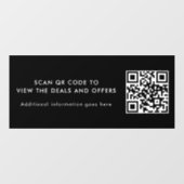 Scan QR-code Moderne Promotionele Zakelijke Raamsticker (Vel)