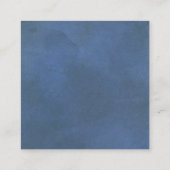 Scan QR-code RSVP met blauwe kleuren en trouwtrouw Informatiekaartje (Achterkant)