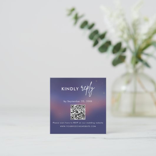 Scan QR code RSVP Wedding Insert Informatiekaartje (Staand voorkant)