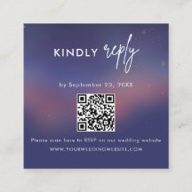 Scan QR code RSVP Wedding Insert