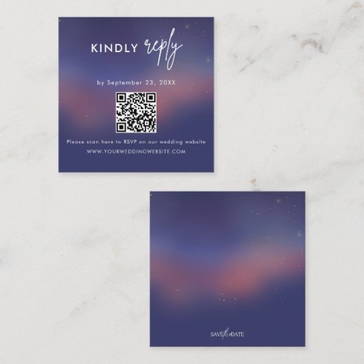 Scan QR code RSVP Wedding Insert Informatiekaartje (Voorkant / Achterkant)