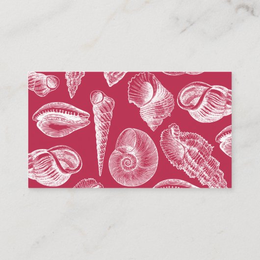 Scan QR-code VIva magenta Nautical Seashell RSVP Informatiekaartje (Achterkant)