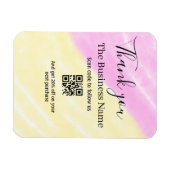 Scan QR om ons te volgen bedank code roze Magneet (Horizontaal)
